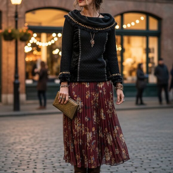 Buffalo David Bitton Black Velvet Burnout Top - Rock Luxe Style! 🖤 - Picture 3 of 9